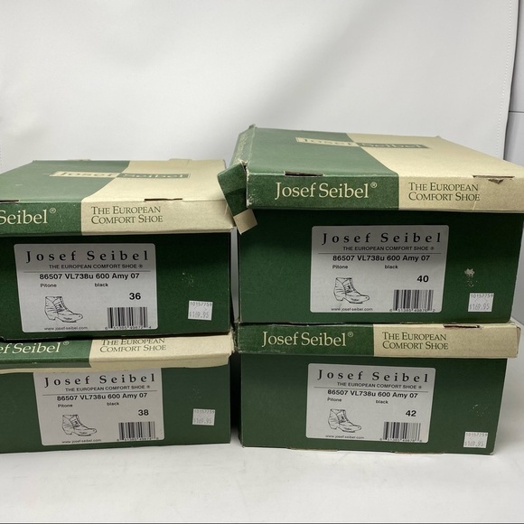 Josef Seibel Women's Amy 07 Ankle Boot black leather side zip - Picture 6 of 8